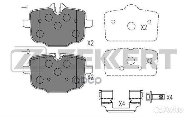 Колодки торм. диск. задн. BMW 5 (F10 F11) 10