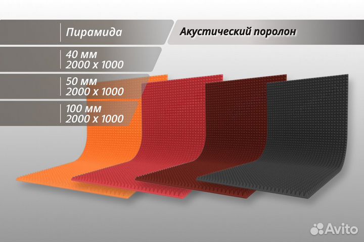 Акустический поролон пирамида