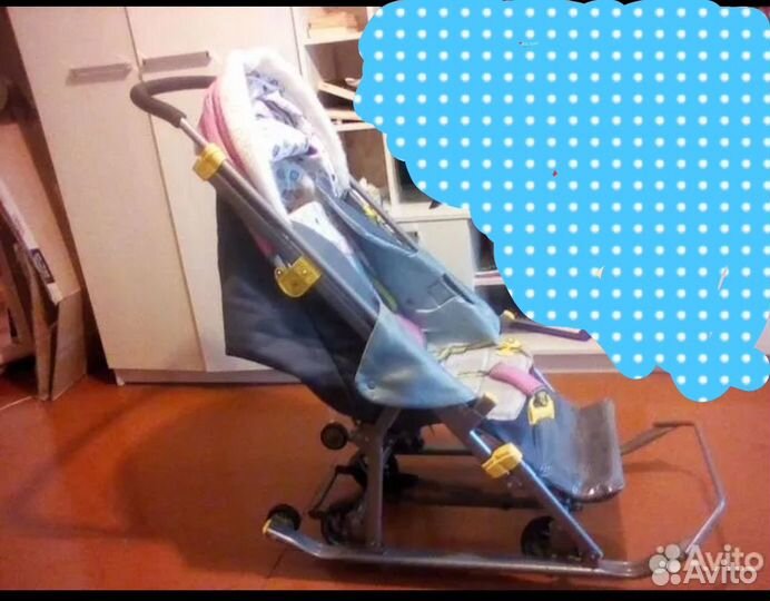 Детские санки коляска ника