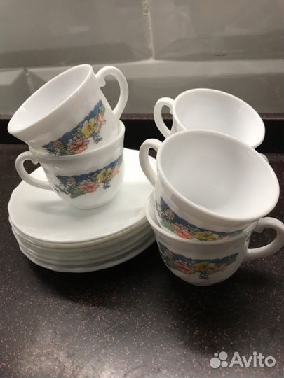 Кофейный набор: чашки + блюдца