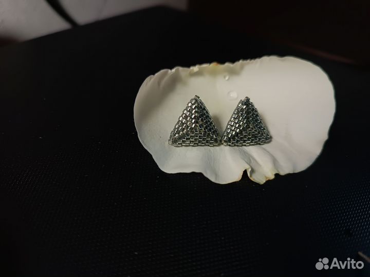 Серьги из японского бисера ручной работы