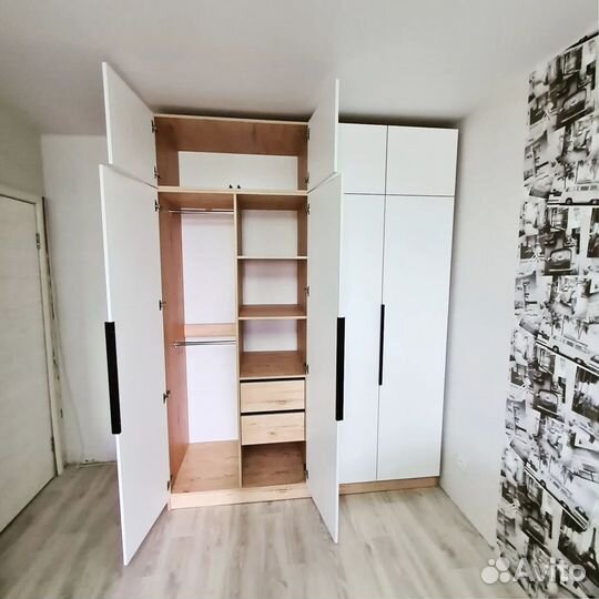 Шкаф распашной с фрезерованными фасадами