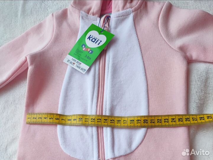 Новый флисовый комбинезон 62 68 размер