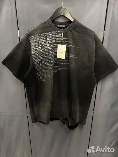 Футболка balenciaga оверсайз (тренд 2025)