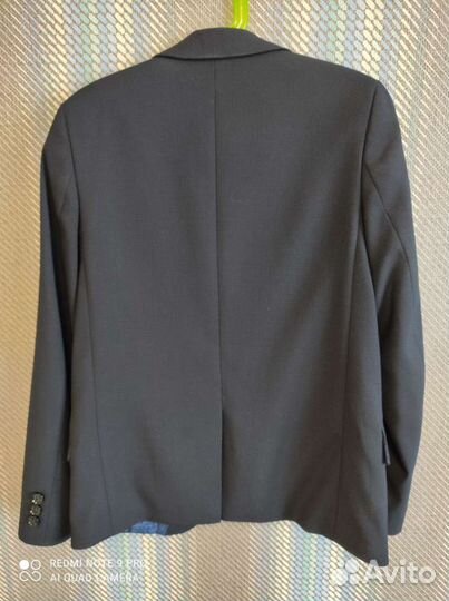Школьный пиджак 140 размер (синий) б/у