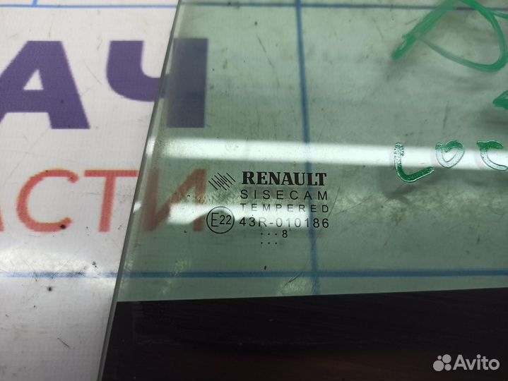 Стекло двери задней левой (форточка) Renault Logan
