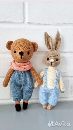 Игрушка. Вязаный мишка. В наличии