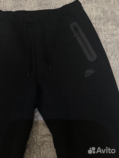 Штаны Nike tech fleece черные оригинал