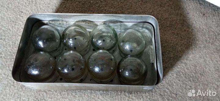 Тонометр 2 шт, банки медицинские, аптечка СССР