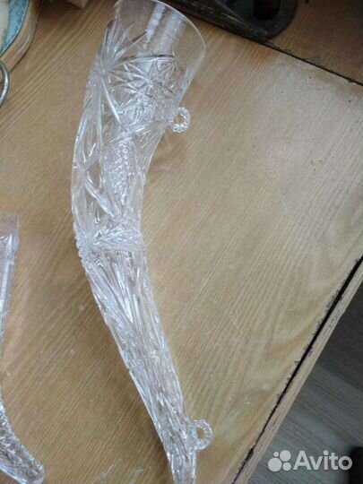 Рог хрусталь СССР 2 шт
