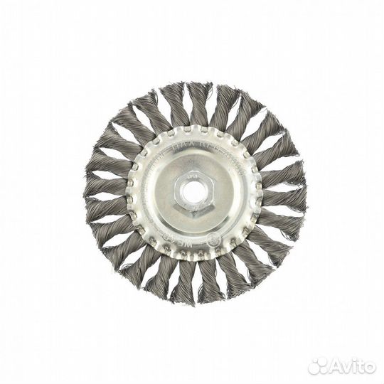 Щетка для ушм 125 мм, М14, плоская, крученая прово