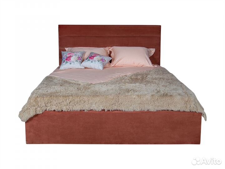 Интерьерная кровать с подъёмным механизмом мягкая