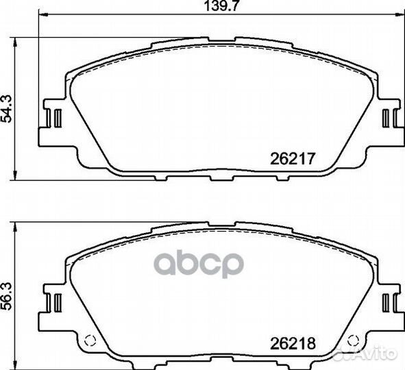 Колодки тормозные дисковые перед toyota COR