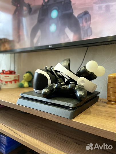 Sony ps4 slim 1tb + VR шлем