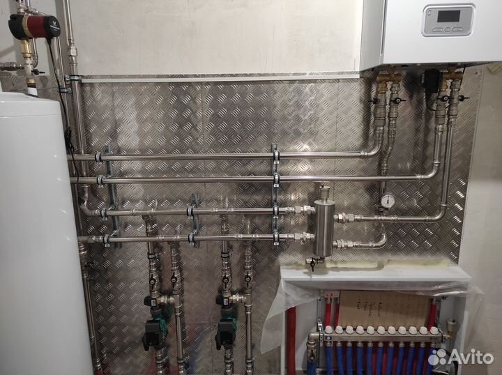 Монтаж тёплых полов,газовых котлов и водоснабжения