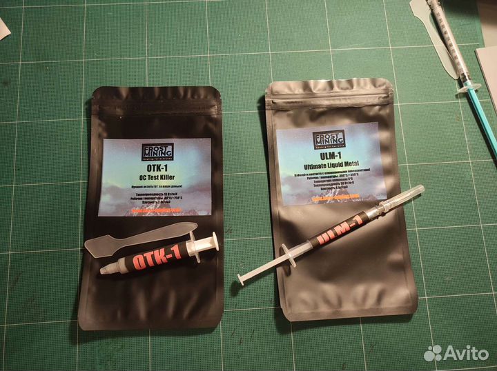 Термопаста MX-4 8.5Вт, OTK-1 13Вт, Жидкий металл