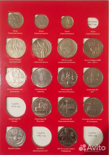 Монеты юбилейные СССР