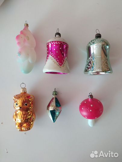 Елочные игрушки стекло СССР