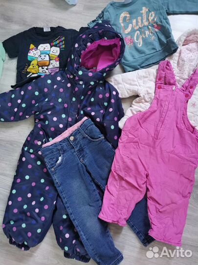 Детские вещи пакетом на девочку на 1-2 года 92 98