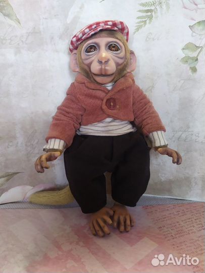 Обезьянка Чита ручной работы в смешанной технике