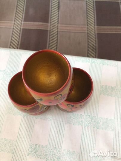 Деревянные шкатулки и лоток, Стопки хохлома