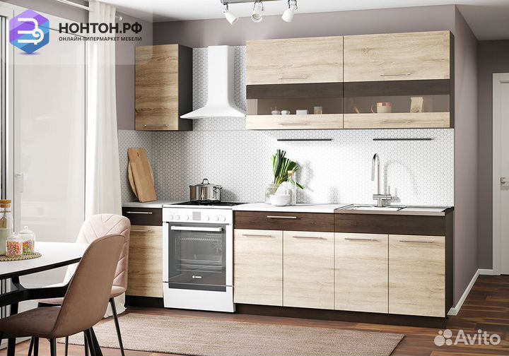 Кухня Маша 2.0 м венге / дуб сонома