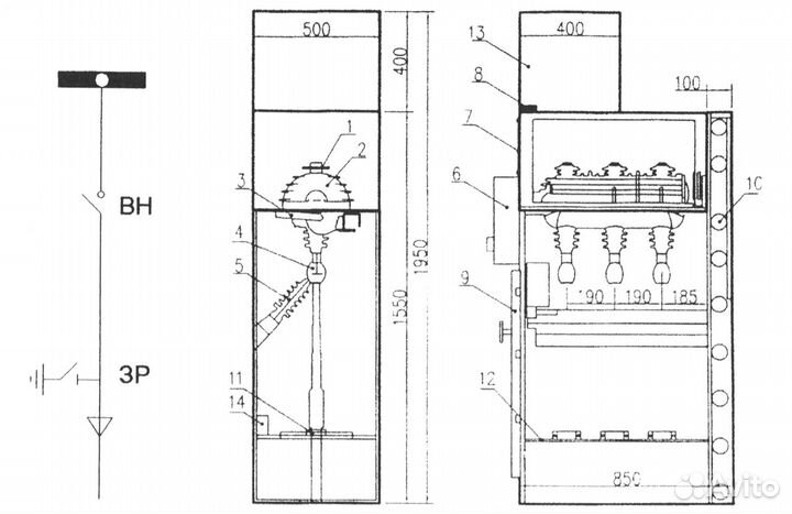 Кру. Малогабаритная ячейка 6(10) кВ. Fluokit M24+