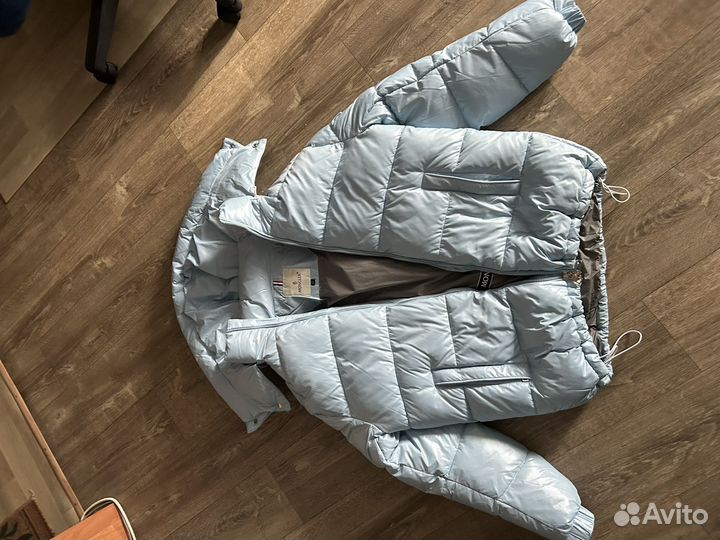 Зимняя куртка moncler голубая