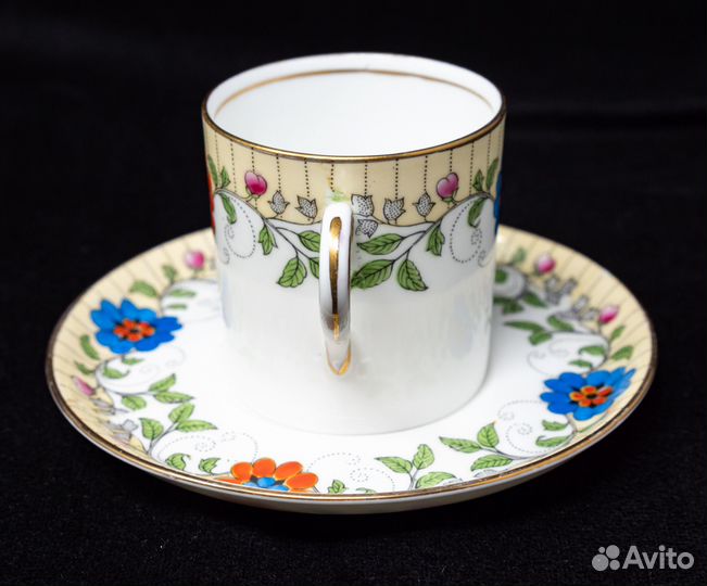 Кофейная пара Эйнзли, фарфор, винтаж, Англия