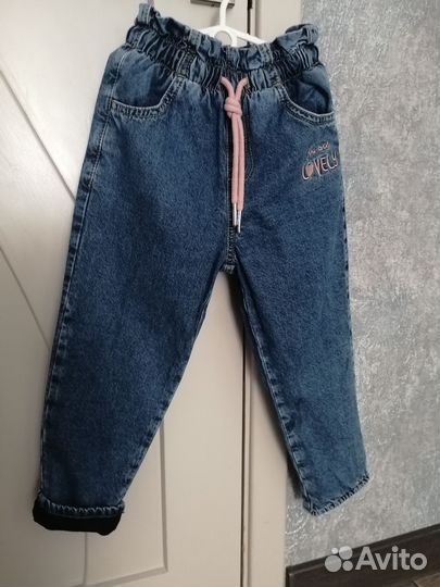 Джинсы утепленные для девочки 104