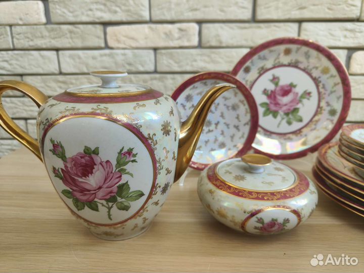 Сервиз чайный Роза Volkstedt гдр можно поштучно