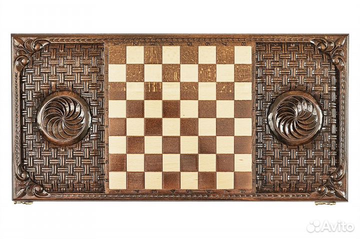 Нарды и шашки резные Таинственная Византия 61 х 60 см Бук Армения 62452