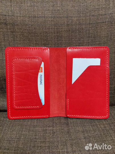 Обложка для паспорта ручная работа натур. кожа