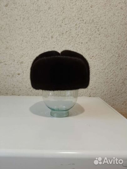 Норковая мужская шапка ушанка