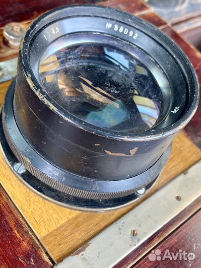 Фотоаппарат старинный. СССР. Линза