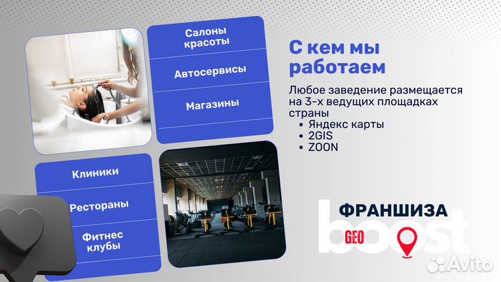 Франшиза GeoBoost продвижение на геосервисах