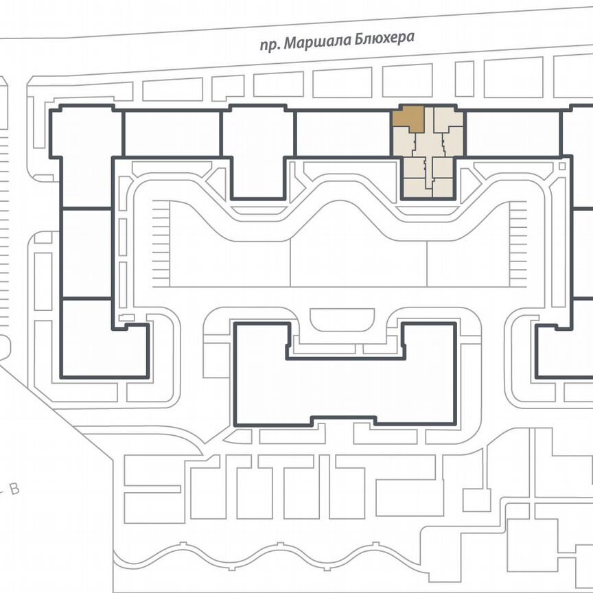 2-к. квартира, 60 м², 4/17 эт.