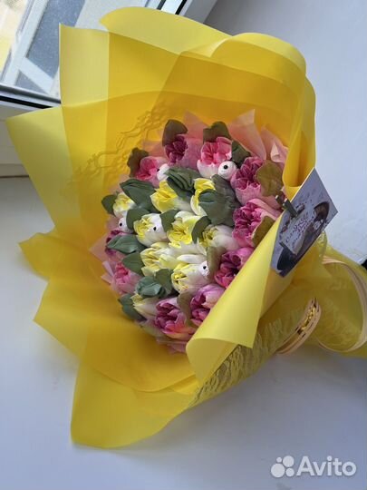 Съедобные букеты из зефира