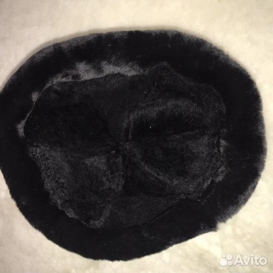 Черная ушанка из мех