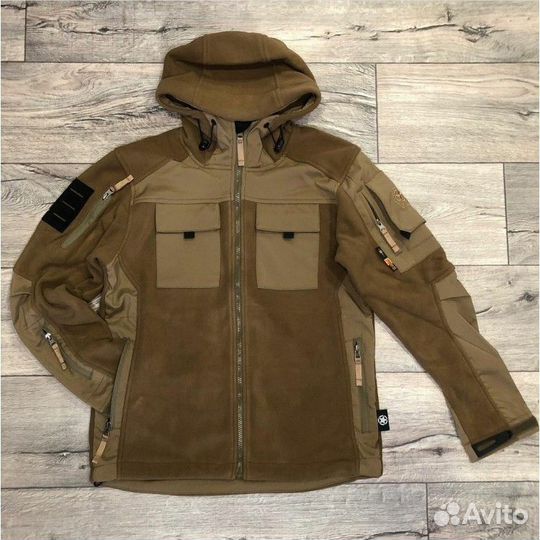 Тактическая кофта на флисе 7.26 бежевая (46-56)