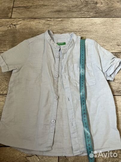 Детская льняная рубашка benetton