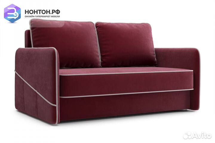 Диван еврокнижка Энерджи бордовый
