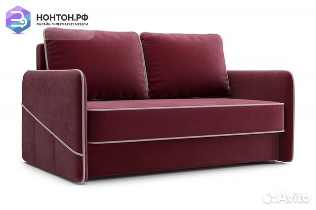 Диван еврокнижка Энерджи бордовый