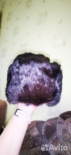 Шапка ушанка из кролика