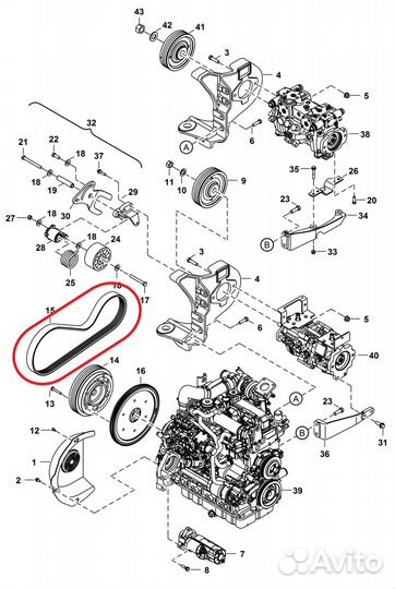 Ремень гидростатического насоса Bobcat