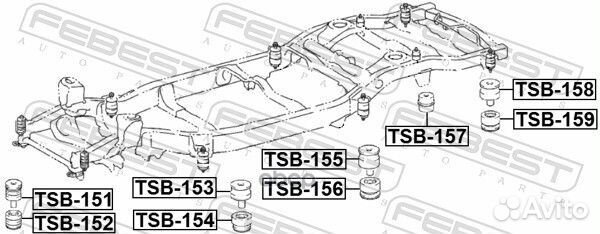 Сайлентблок подрамника TSB-152 Febest