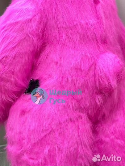 Надувной костюм медведя розовый, фуксия 2.6м