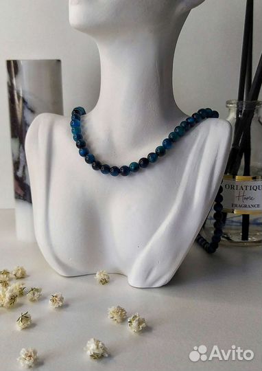 Колье чокер ожерелье бисер перламутр