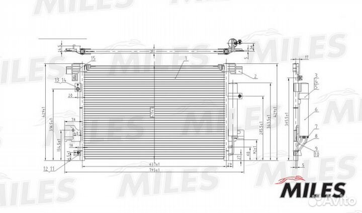 Accb007 Конденсер mitsubishi lancer / outlander 1