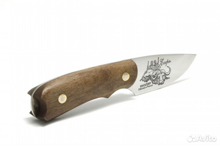 Нож разделочный егерь сталь 65x13, рукоять дерево